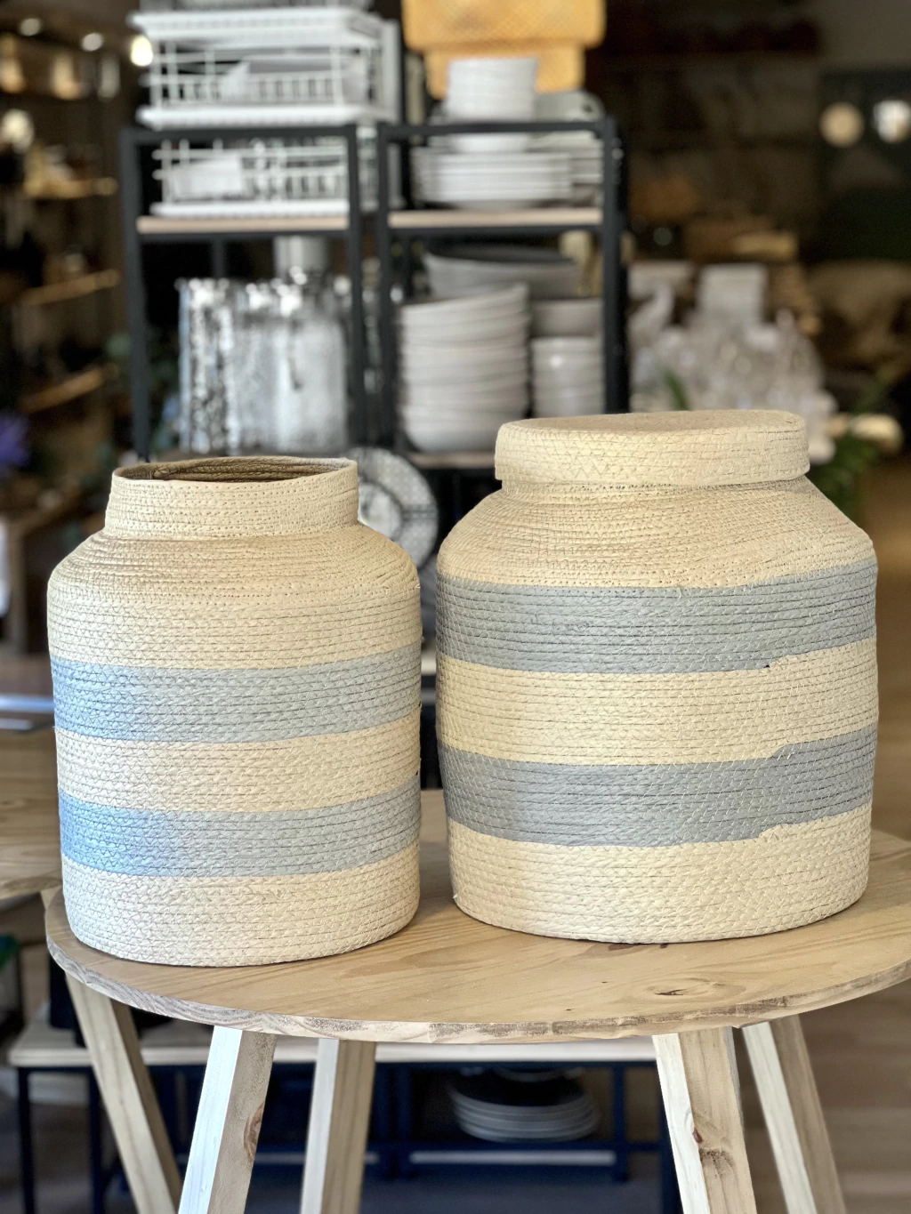 Canasto Bristol con Tapa Gris